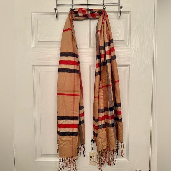 Cherie Bliss Plaid Cashmere Feeling Scarf NWT - Picture 3 of 4